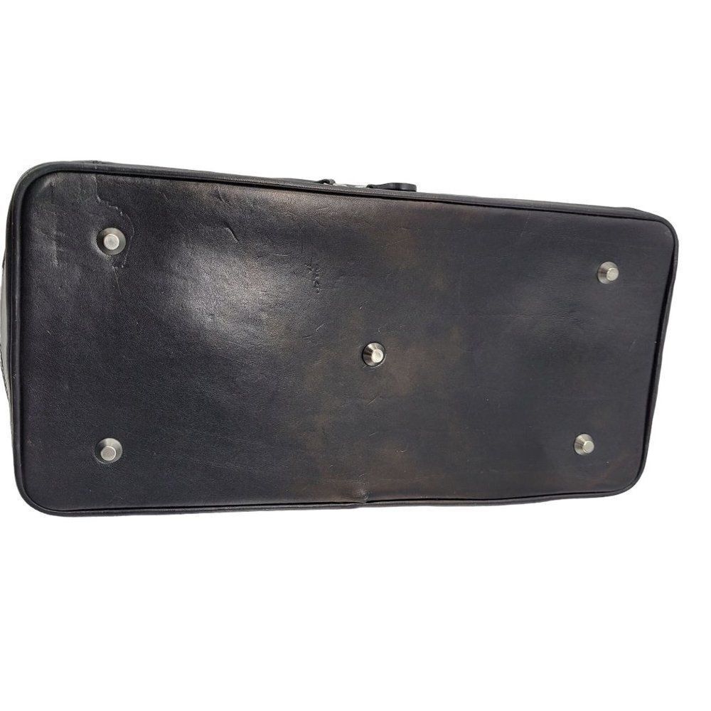 Maxwell Scott Authentic Leather‎ Doctor Bag Black Handmade Italy Key Lock Large - Picture 7 of 9